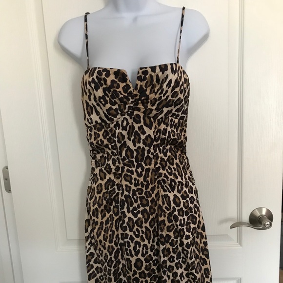 Leopard animal print spaghetti strap dress - Picture 2 of 3